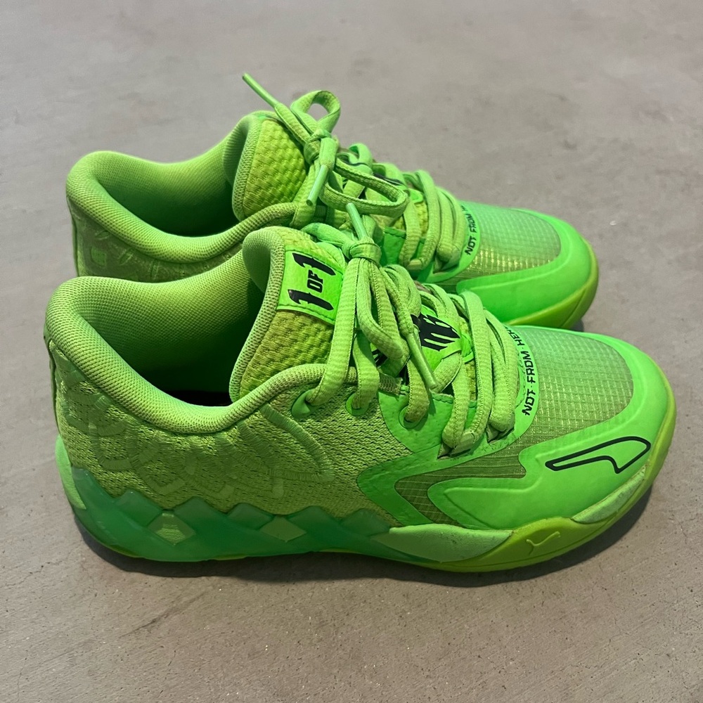 Puma LaMelo Ball MB.01 not from here neon green shoes size 4